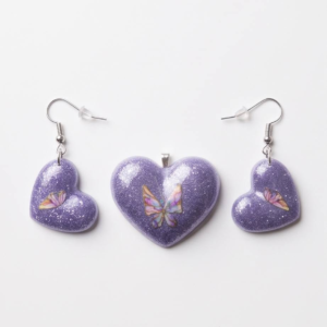 Heart Shape Earring and Pendant Set